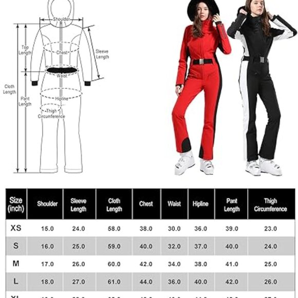 GSOU WOMENS WATERPROOF AND WINDPROOF SNOW SKI SUIT - Picture 8 of 9
